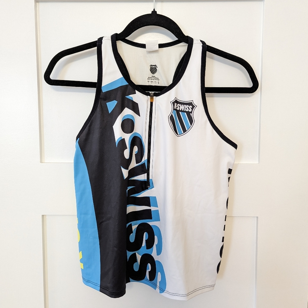 K-Swiss Cycling Zip Up Tank Top